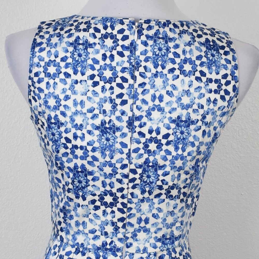 Calvin Klein Fit and Flare Mosaic Floral Dress - 2 - Picture 7 of 10